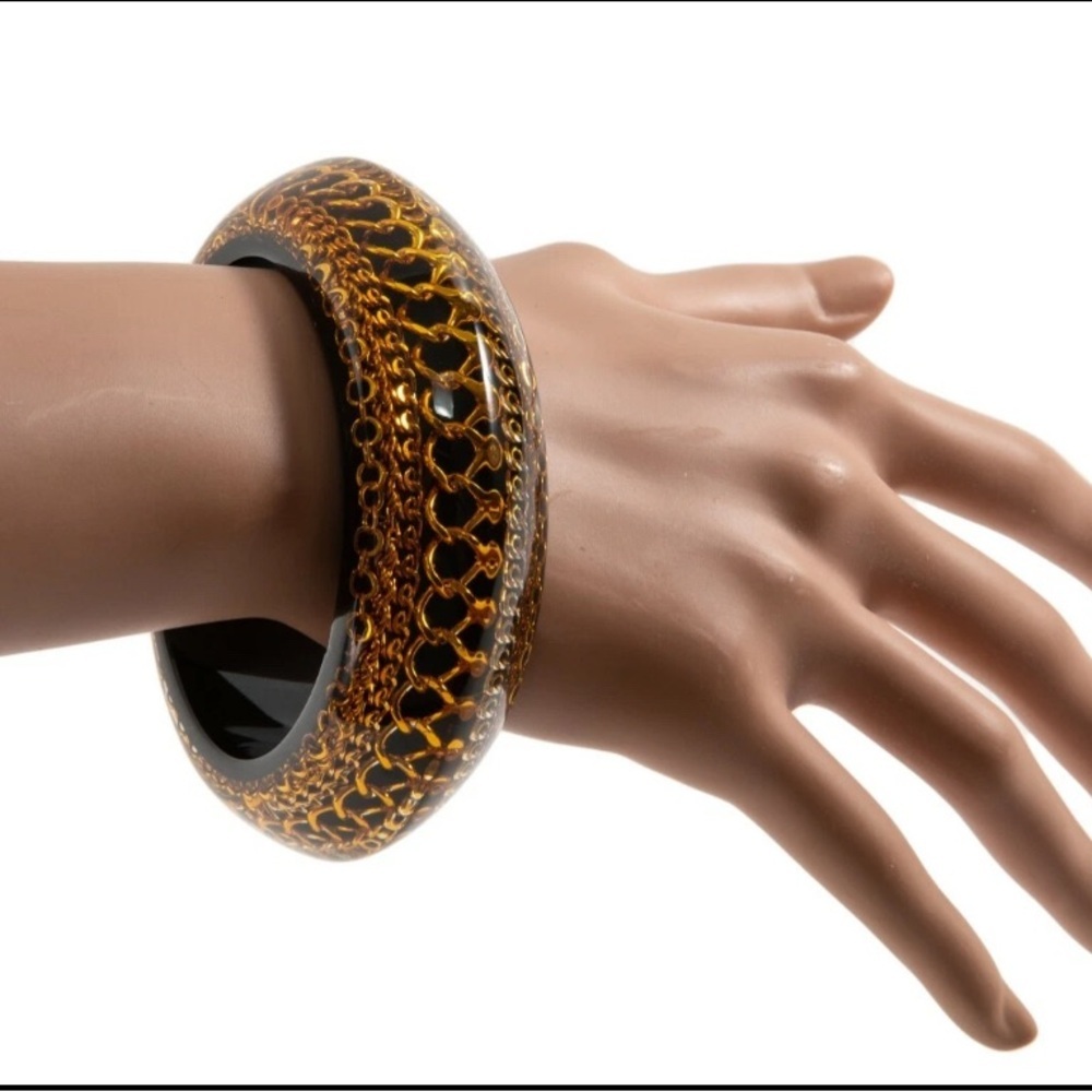CC Skye Black and Gold Bracelet
